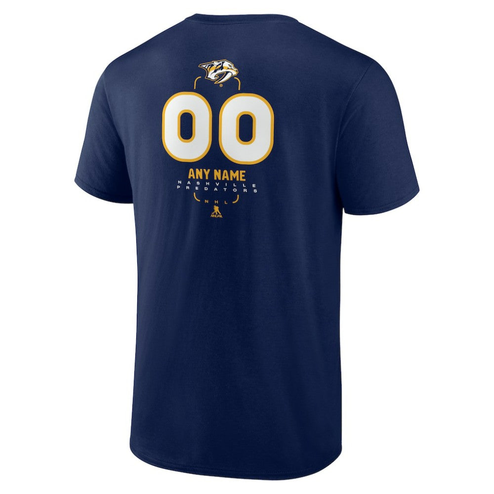 Nashville Predators Personalized Name & Number Midfielder T-Shirt - Navy - NHL