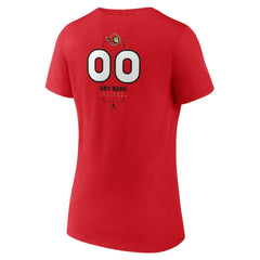 Ottawa Senators Women's Personalized Name & Number Midfielder V-Neck T-Shirt - Red - NHL