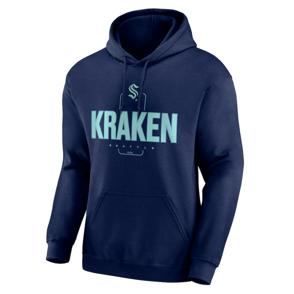 Seattle Kraken Personalized Name & Number Midfielder Pullover Hoodie - Deep Sea Blue - NHL