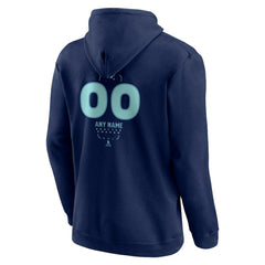 Seattle Kraken Personalized Name & Number Midfielder Pullover Hoodie - Deep Sea Blue - NHL