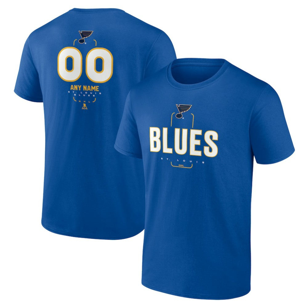 St. Louis Blues Personalized Name & Number Midfielder T-Shirt - Blue - NHL