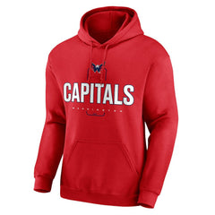 Washington Capitals Personalized Name & Number Midfielder Pullover Hoodie - Red - NHL