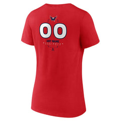 Washington Capitals Women's Personalized Name & Number Midfielder V-Neck T-Shirt - Red - NHL