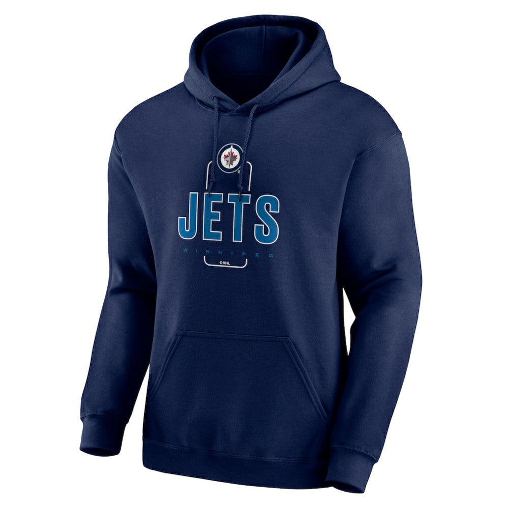 Winnipeg Jets Personalized Name & Number Midfielder Pullover Hoodie - Navy - NHL