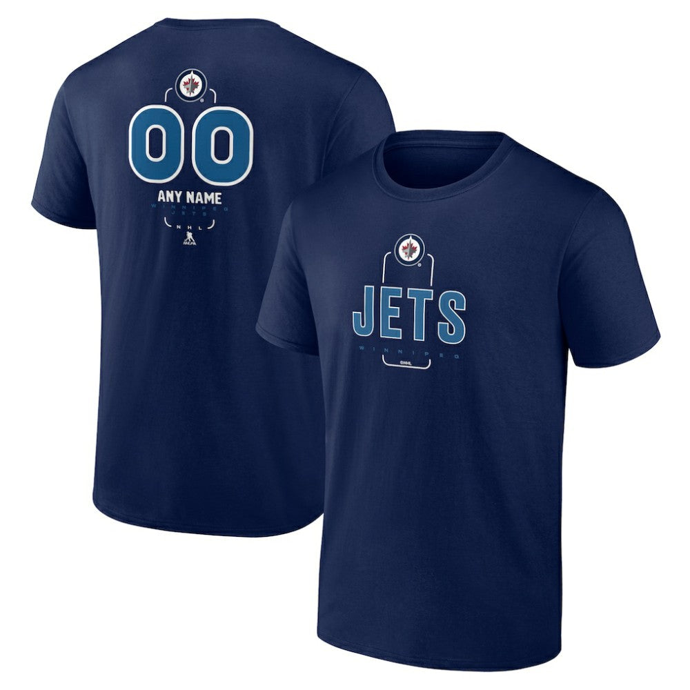 Winnipeg Jets Personalized Name & Number Midfielder T-Shirt - Navy - NHL