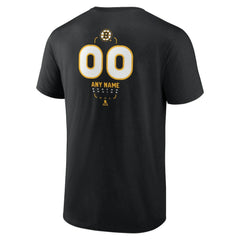 Boston Bruins Personalized Name & Number Midfielder T-Shirt - Black - NHL