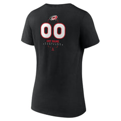 Carolina Hurricanes Women's Personalized Name & Number Midfielder V-Neck T-Shirt - Black - NHL