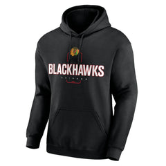 Chicago Blackhawks Personalized Name & Number Midfielder Pullover Hoodie - Black - NHL
