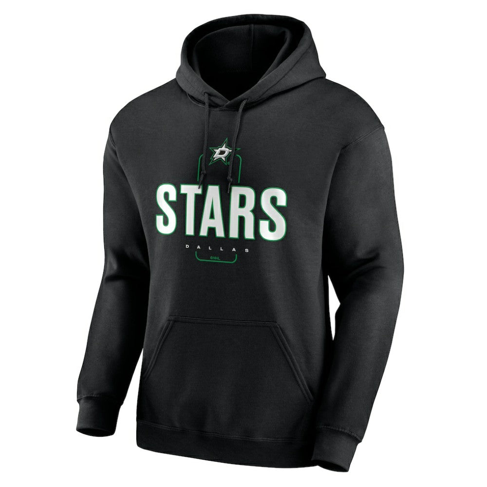 Dallas Stars Personalized Name & Number Midfielder Pullover Hoodie - Black - NHL