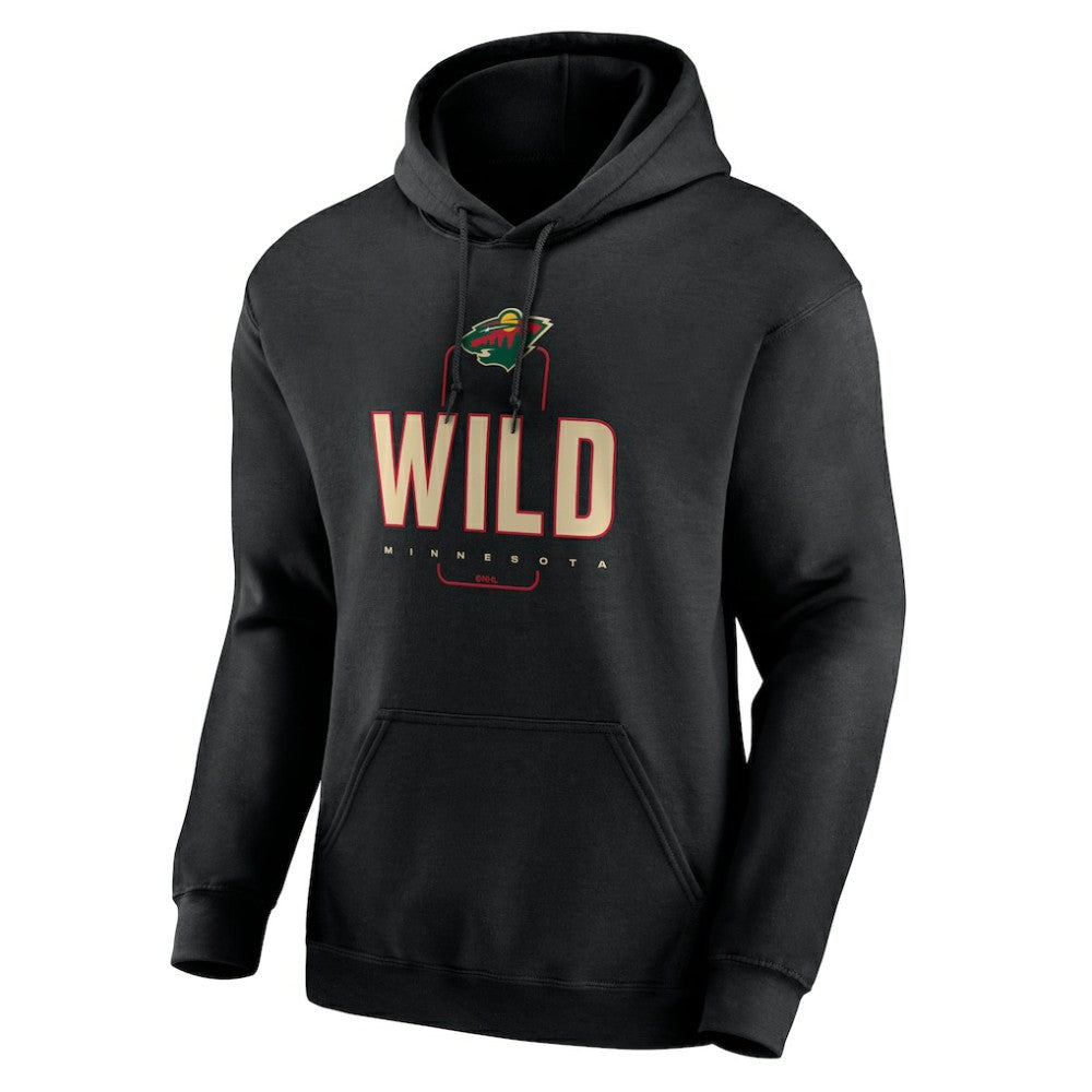 Minnesota Wild Personalized Name & Number Midfielder Pullover Hoodie - Black - NHL