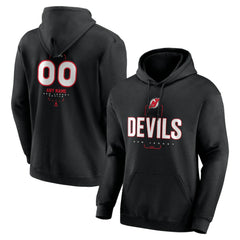 New Jersey Devils Personalized Name & Number Midfielder Pullover Hoodie - Black - NHL