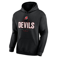 New Jersey Devils Personalized Name & Number Midfielder Pullover Hoodie - Black - NHL