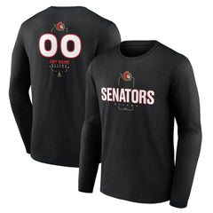 Ottawa Senators Personalized Name & Number Midfielder Long Sleeve T-Shirt - Black - NHL