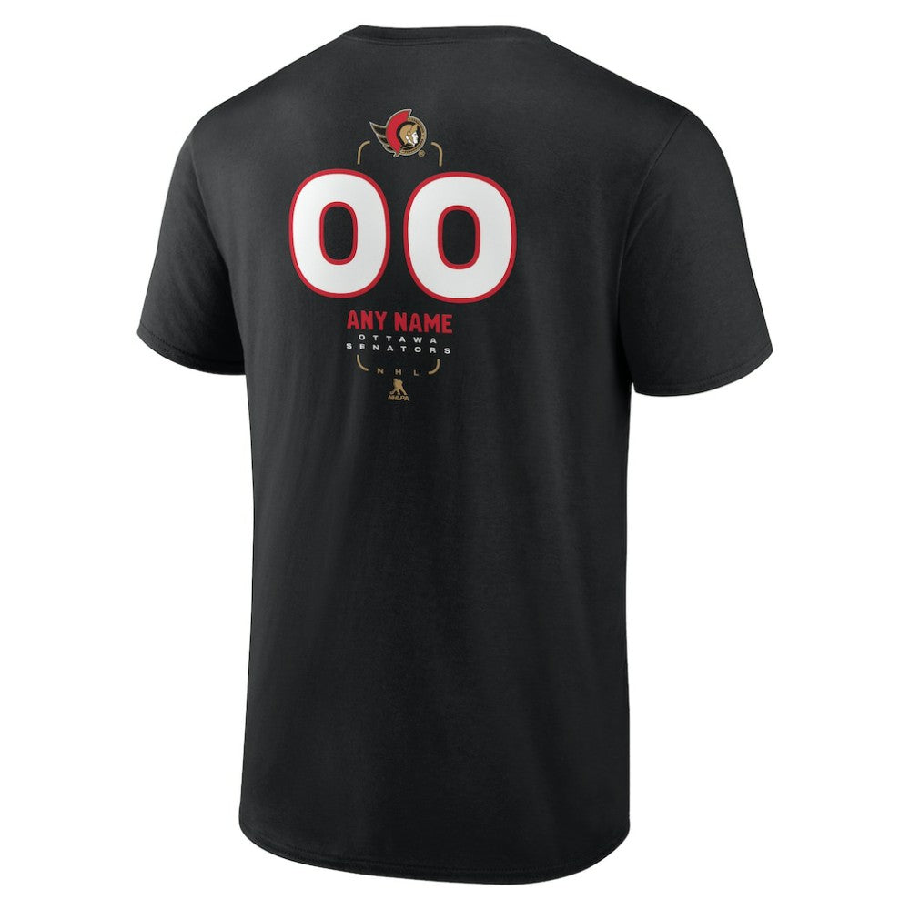 Ottawa Senators Personalized Name & Number Midfielder T-Shirt - Black - NHL