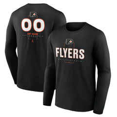 Philadelphia Flyers Personalized Name & Number Midfielder Long Sleeve T-Shirt - Black - NHL
