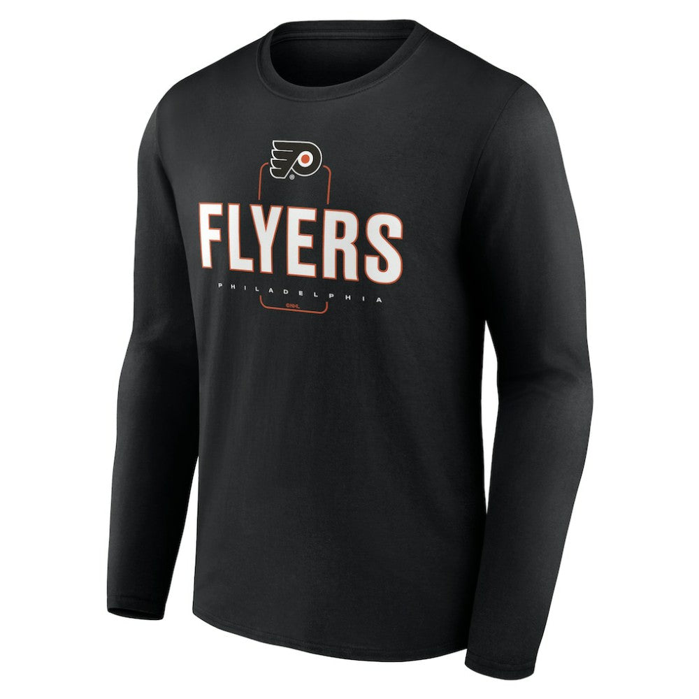 Philadelphia Flyers Personalized Name & Number Midfielder Long Sleeve T-Shirt - Black - NHL