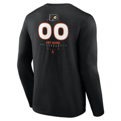 Philadelphia Flyers Personalized Name & Number Midfielder Long Sleeve T-Shirt - Black - NHL