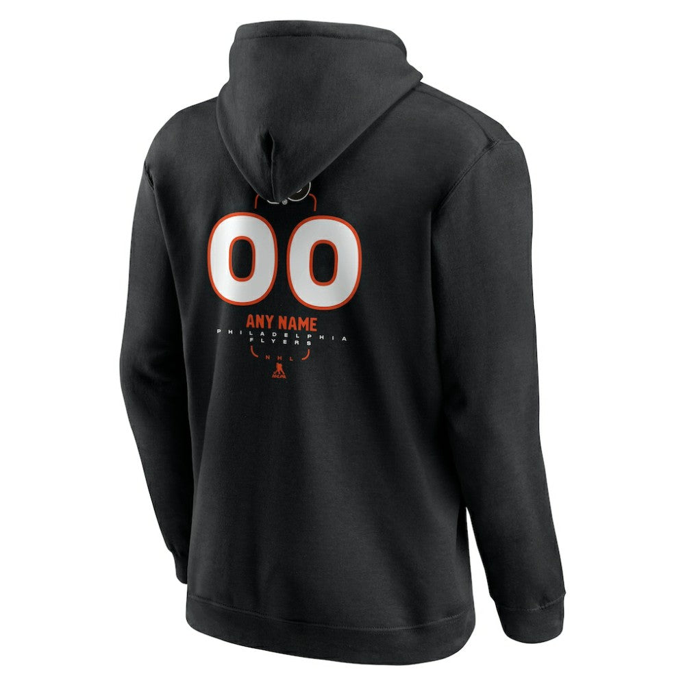 Philadelphia Flyers Personalized Name & Number Midfielder Pullover Hoodie - Black - NHL