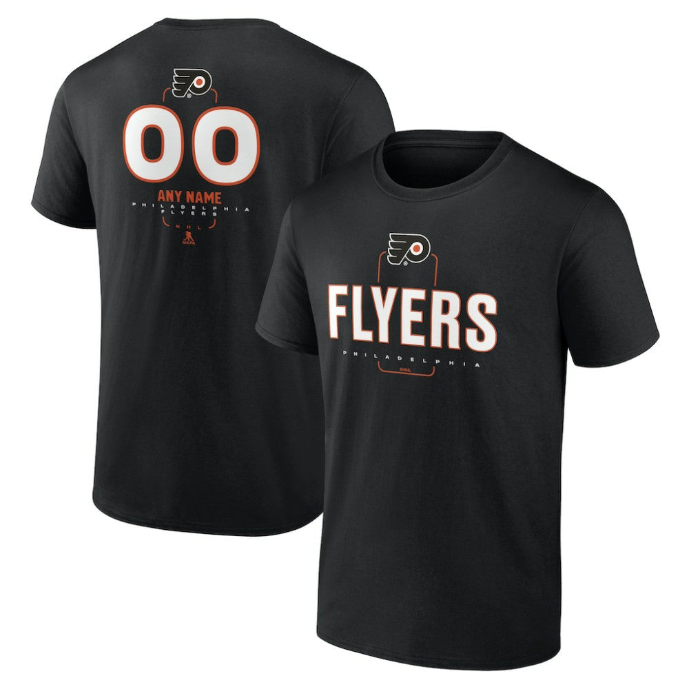 Philadelphia Flyers Personalized Name & Number Midfielder T-Shirt - Black - NHL