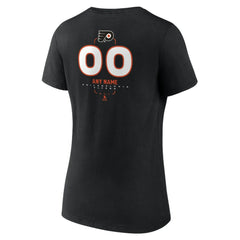 Philadelphia Flyers Women's Personalized Name & Number Midfielder V-Neck T-Shirt - Black - NHL