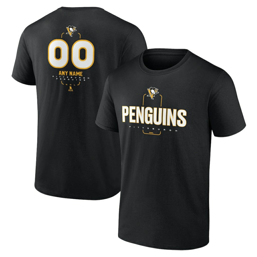 Pittsburgh Penguins Personalized Name & Number Midfielder T-Shirt - Black - NHL