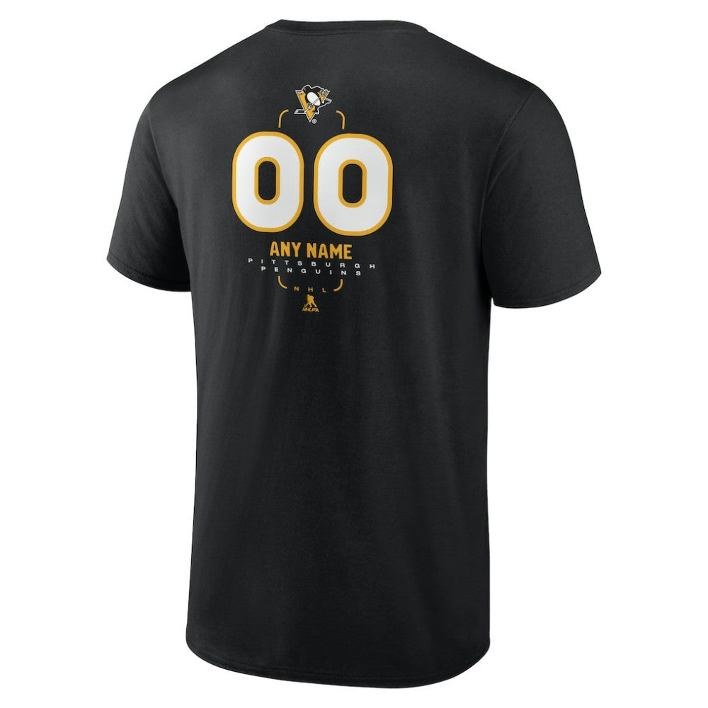 Pittsburgh Penguins Personalized Name & Number Midfielder T-Shirt - Black - NHL