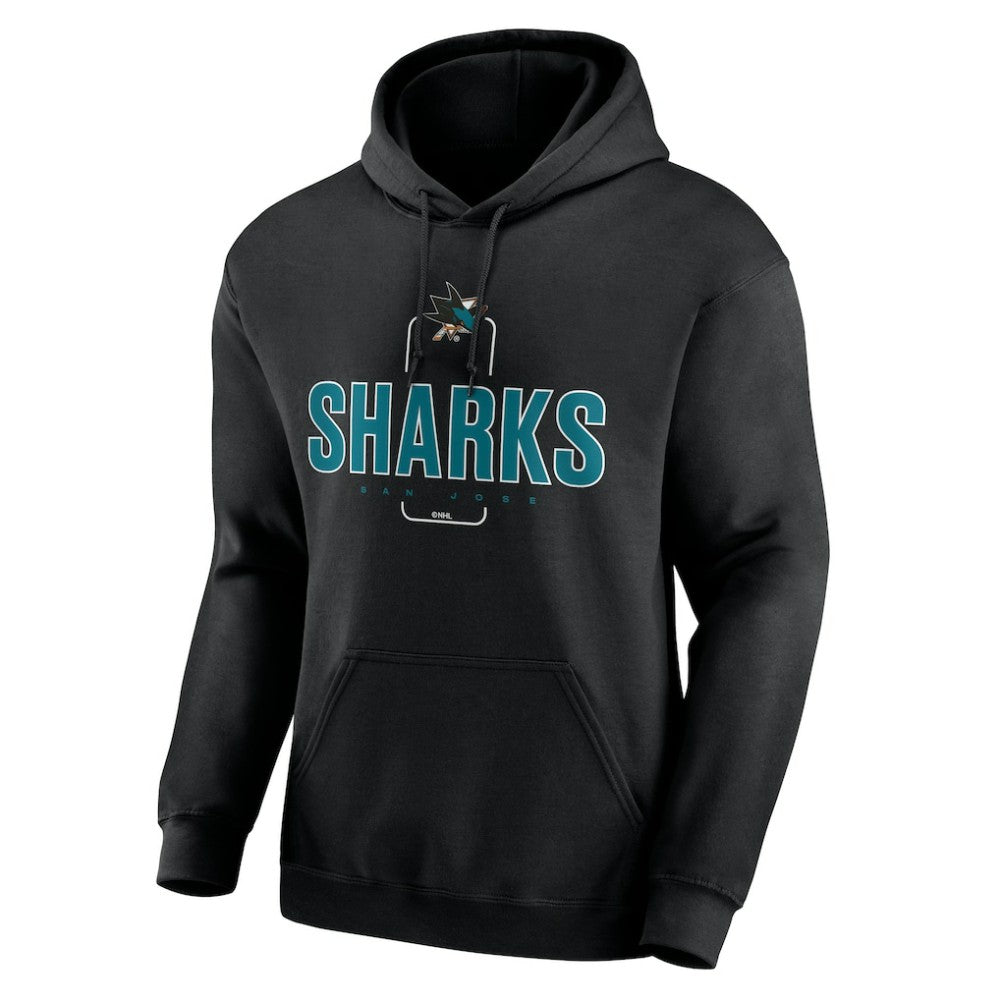 San Jose Sharks Personalized Name & Number Midfielder Pullover Hoodie - Black - NHL