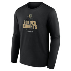 Vegas Golden Knights Personalized Name & Number Midfielder Long Sleeve T-Shirt - Black - NHL