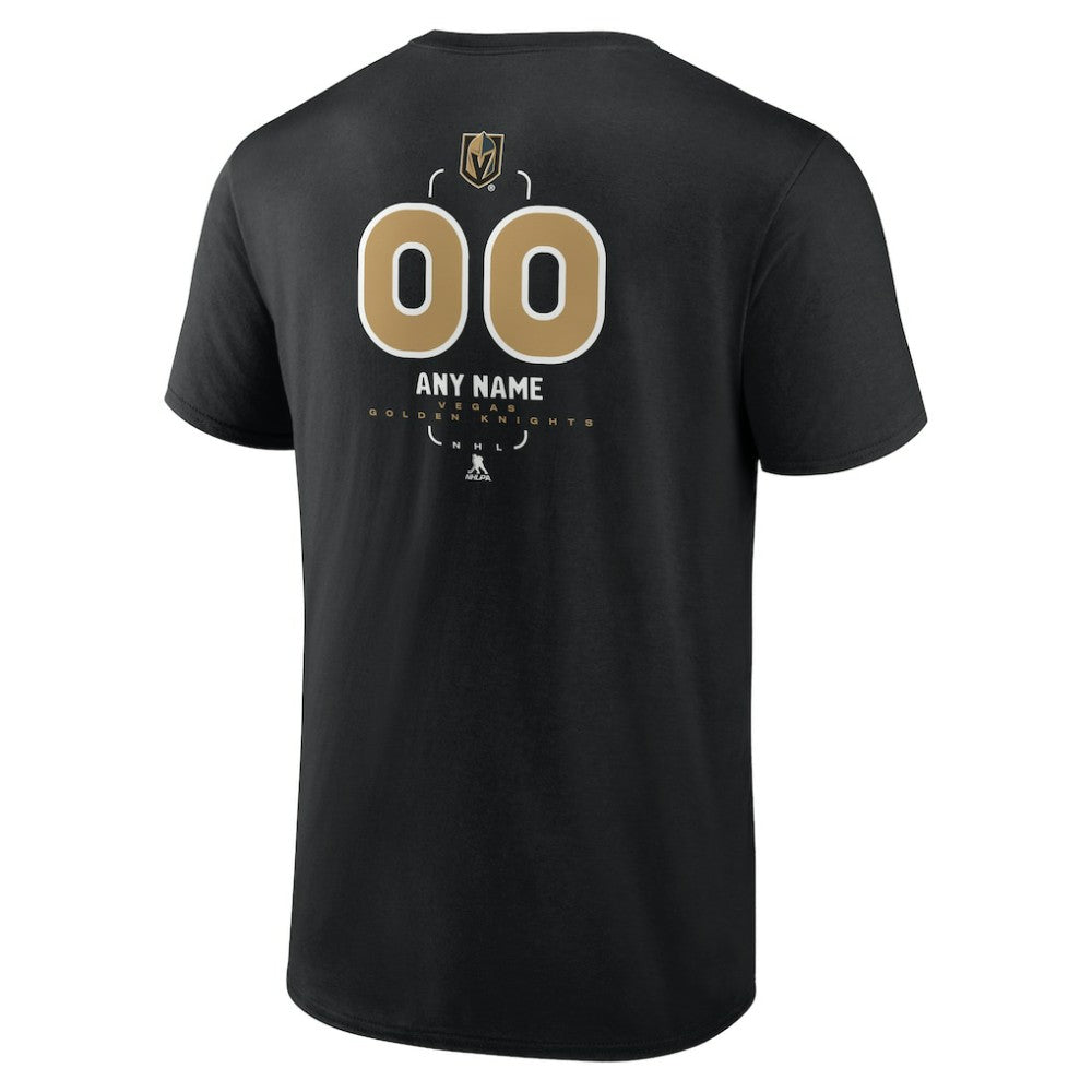 Vegas Golden Knights Personalized Name & Number Midfielder T-Shirt - Black - NHL