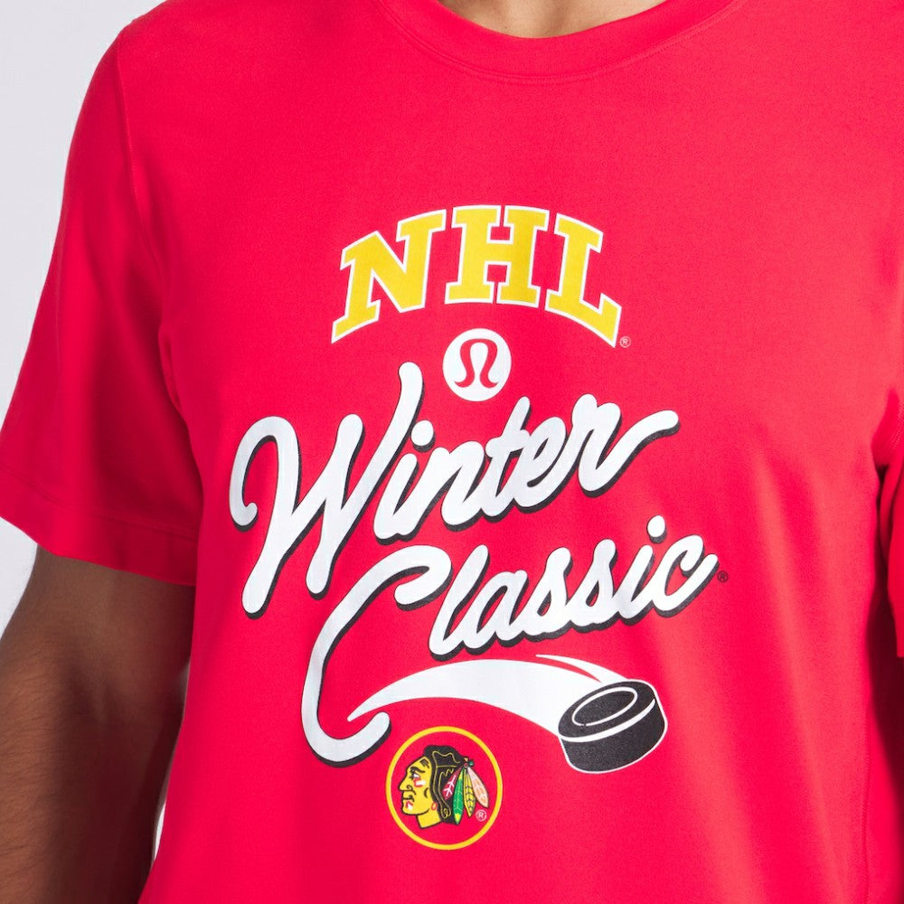 Chicago Blackhawks lululemon 2025 NHL Winter Classic Soft Jersey T-Shirt - True Red - NHL