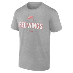 Detroit Red Wings Personalized Name & Number Midfielder T-Shirt - Gray - NHL
