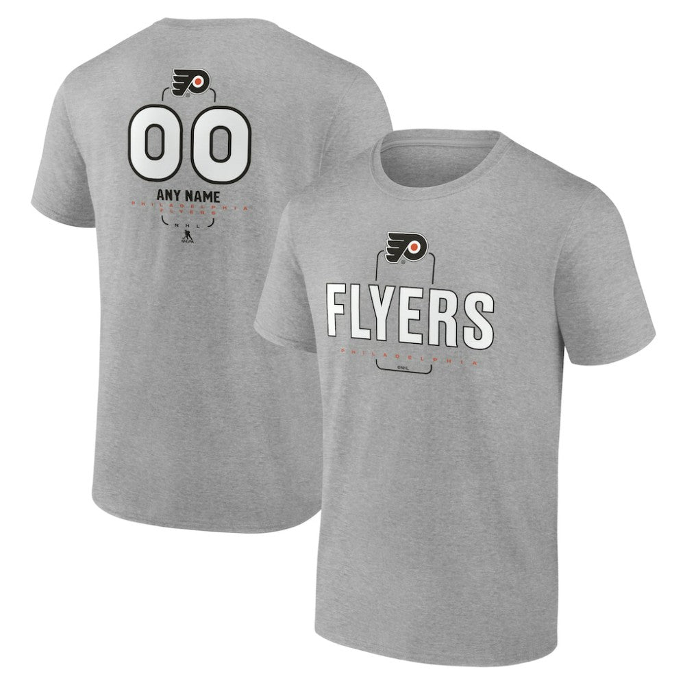 Philadelphia Flyers Personalized Name & Number Midfielder T-Shirt - Gray - NHL