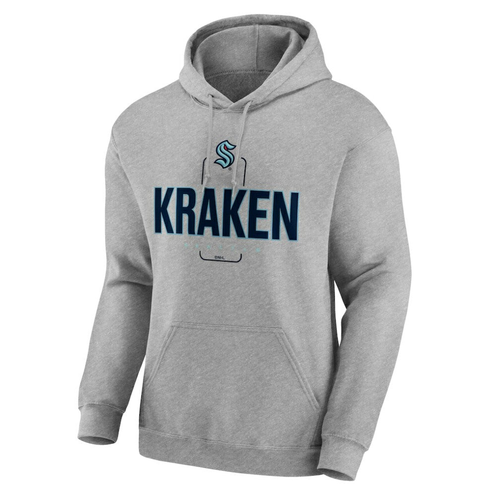 Seattle Kraken Personalized Name & Number Midfielder Pullover Hoodie - Gray - NHL