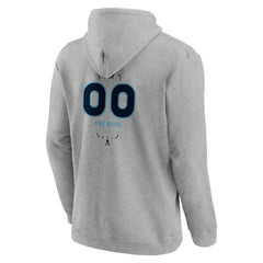 Seattle Kraken Personalized Name & Number Midfielder Pullover Hoodie - Gray - NHL
