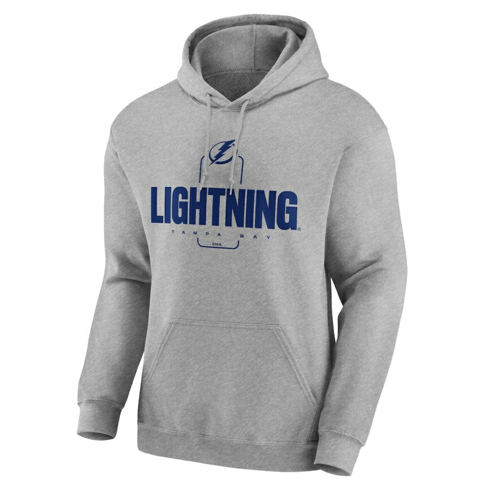 Tampa Bay Lightning Personalized Name & Number Midfielder Pullover Hoodie - Gray - NHL