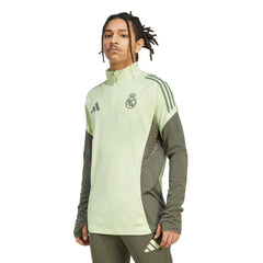 Real Madrid 2025/26 AEROREADY Raglan Quarter-Zip Training Pullover Green | Adidas