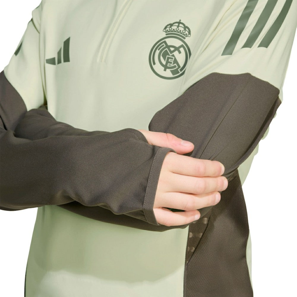 Real Madrid Youth 2025/26 Training AEROREADY Quarter-Zip Pullover Green | Adidas discount