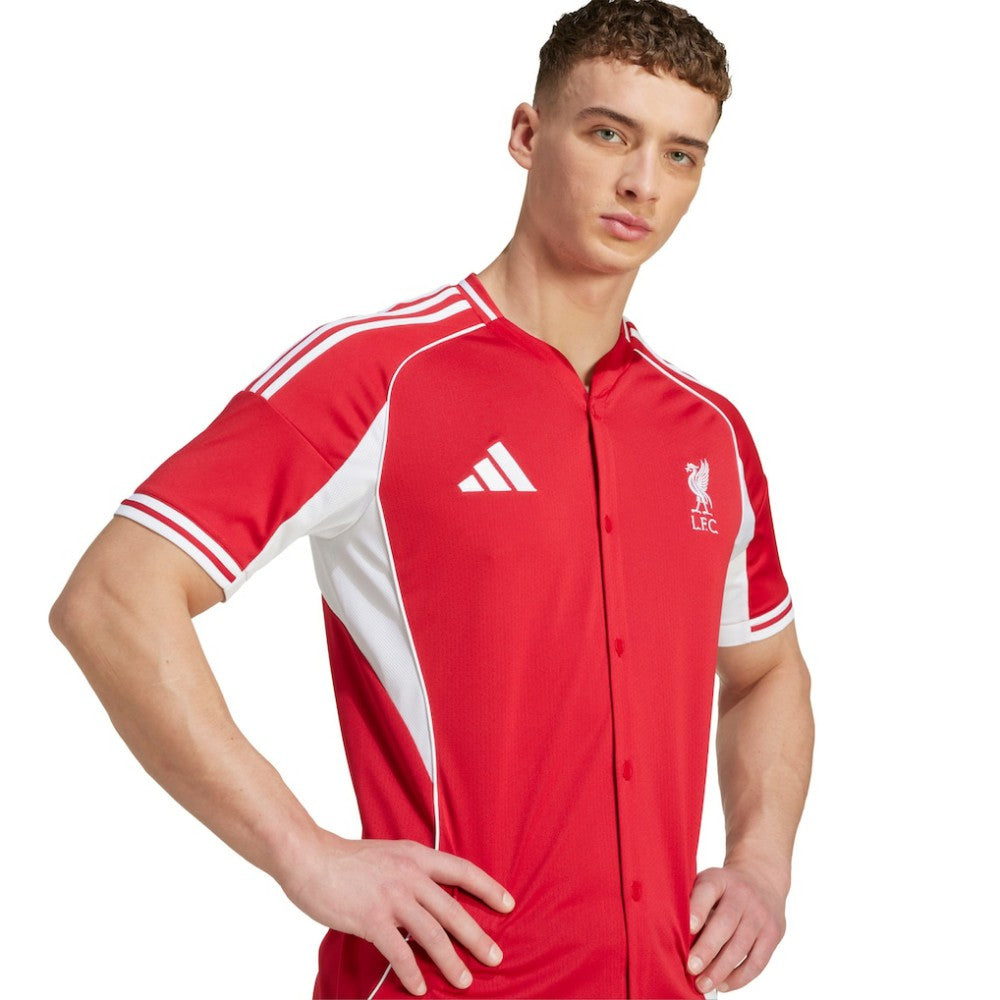 Liverpool Full-Button Baseball Jersey Red | Adidas discount