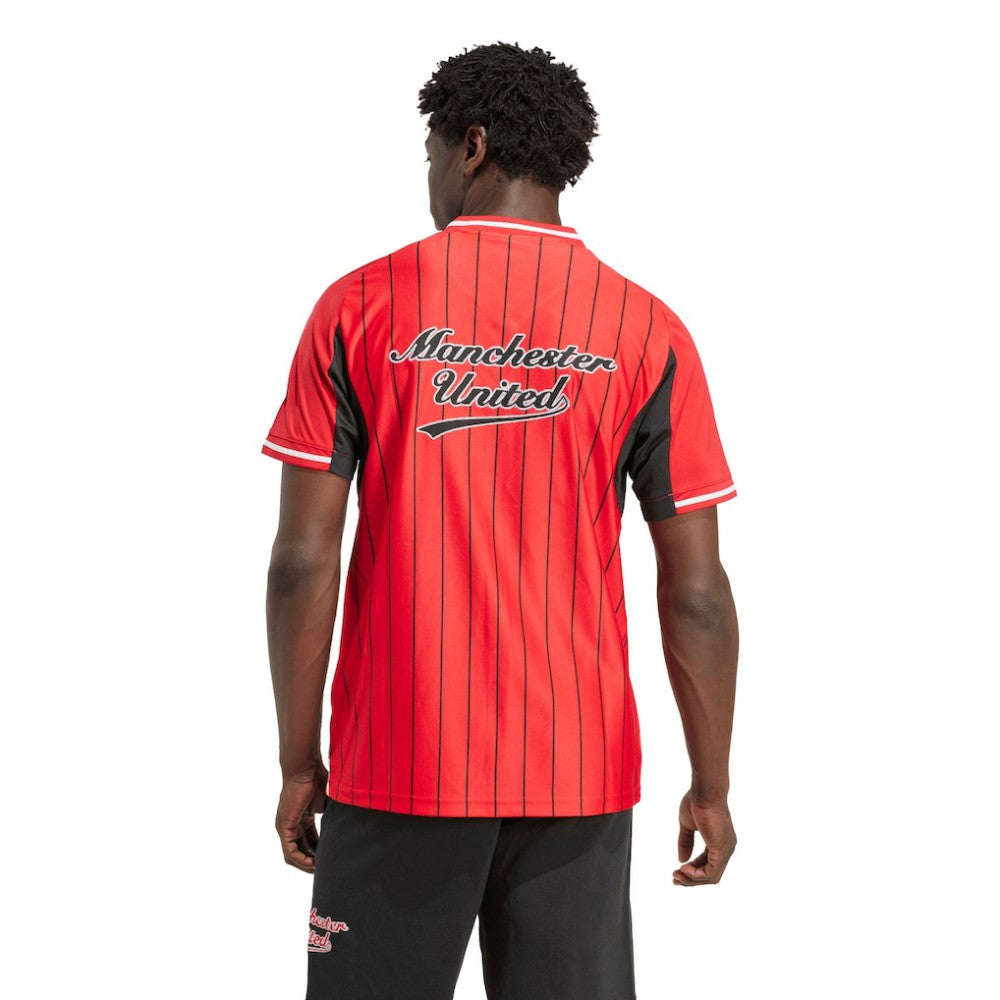 Manchester United US Pack Full-Button Baseball Jersey Red | Adidas Online