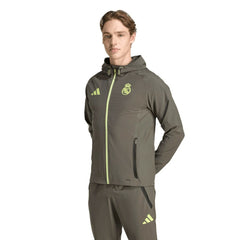Real Madrid 2025/26 Tiro Vis Tech Travel Jacket Olive | Adidas Online