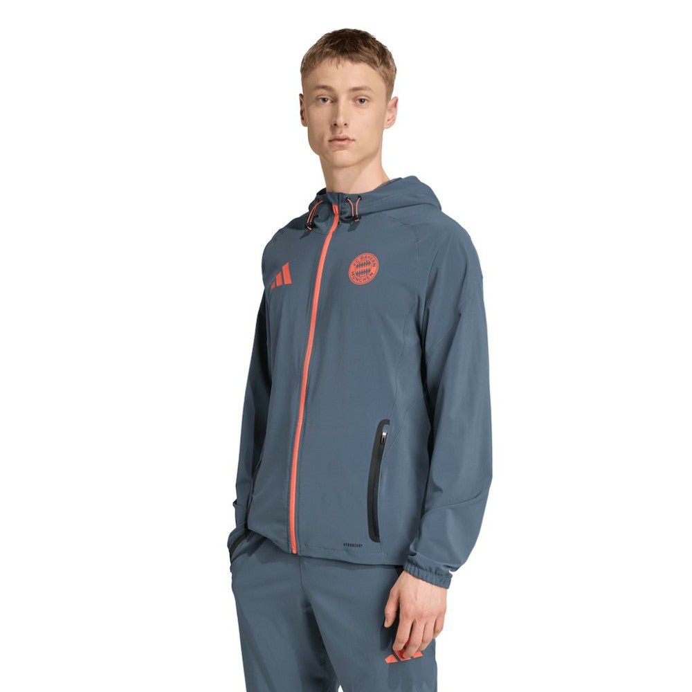 Bayern Munich 2025/26 Tiro Vis Tech Travel Jacket Gray | Adidas Sale