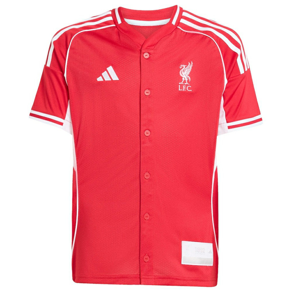 Liverpool Youth Full-Button Baseball Jersey Red | Adidas online