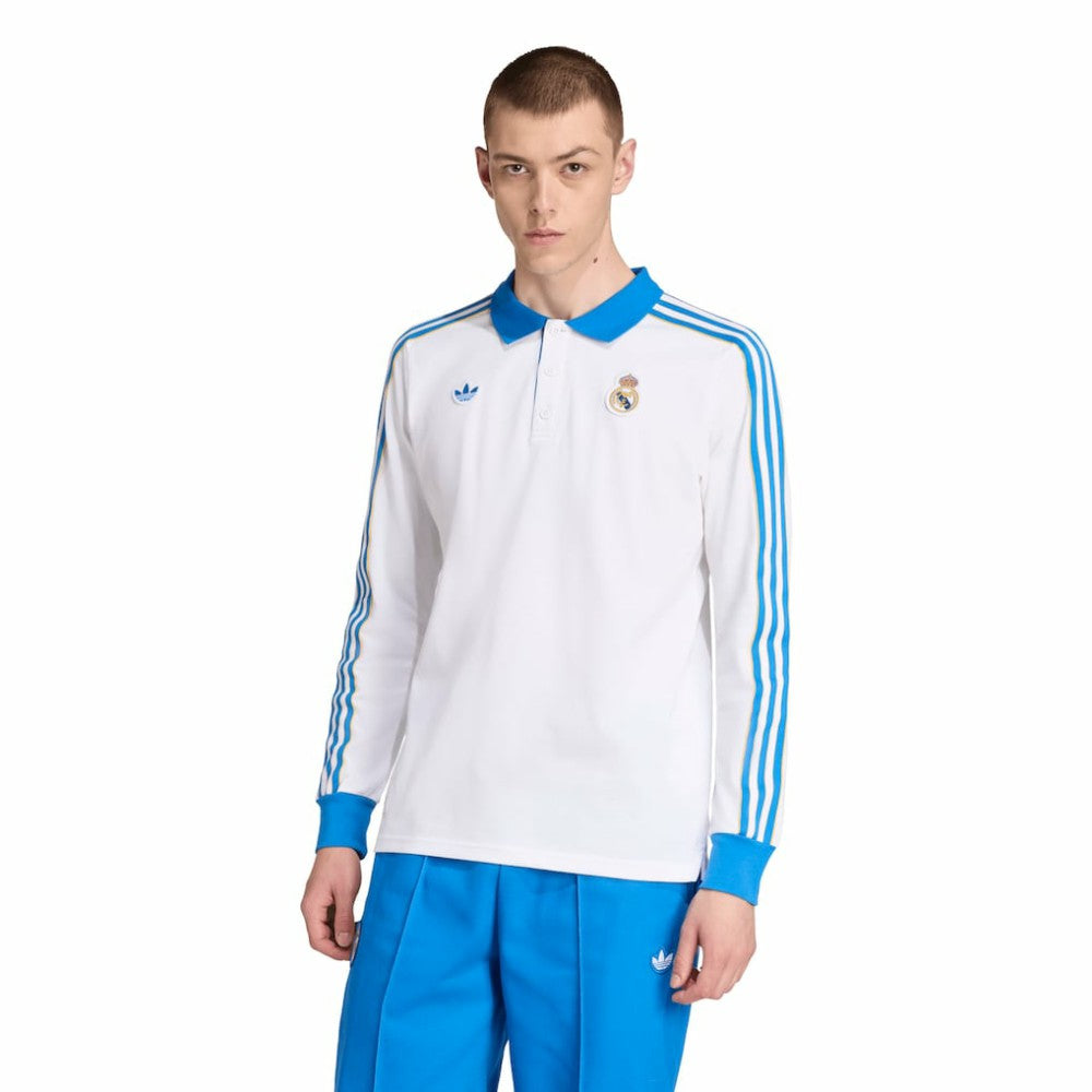 Real Madrid Terrace Icons Long Sleeve Polo White | Adidas discount