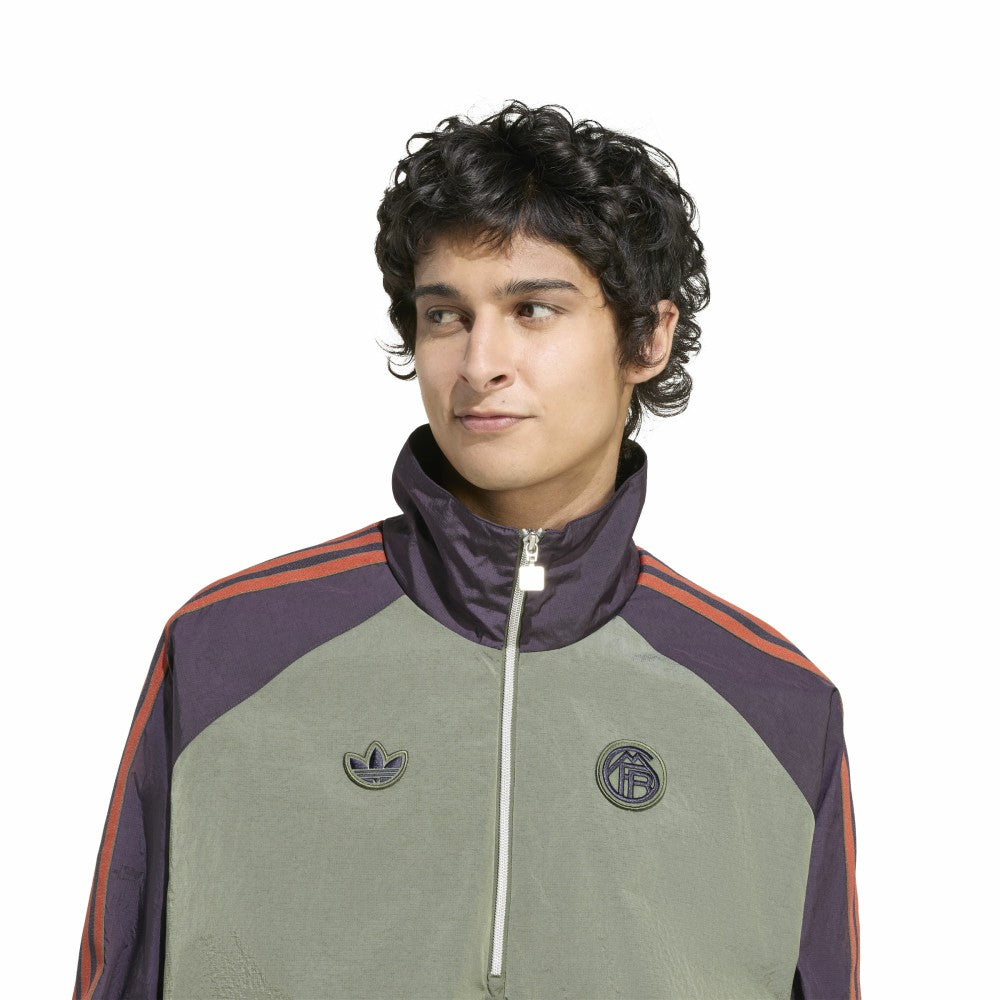 Bayern Munich Terrace Icons Half-Zip Jacket Green | Adidas discount