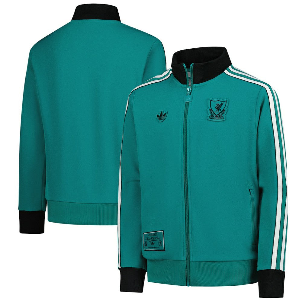 Liverpool Youth Terrace Icons Full-Zip Track Jacket Green | Adidas Sale