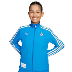 Real Madrid Youth Terrace Icons Full-Zip Track Jacket Blue | Adidas discount