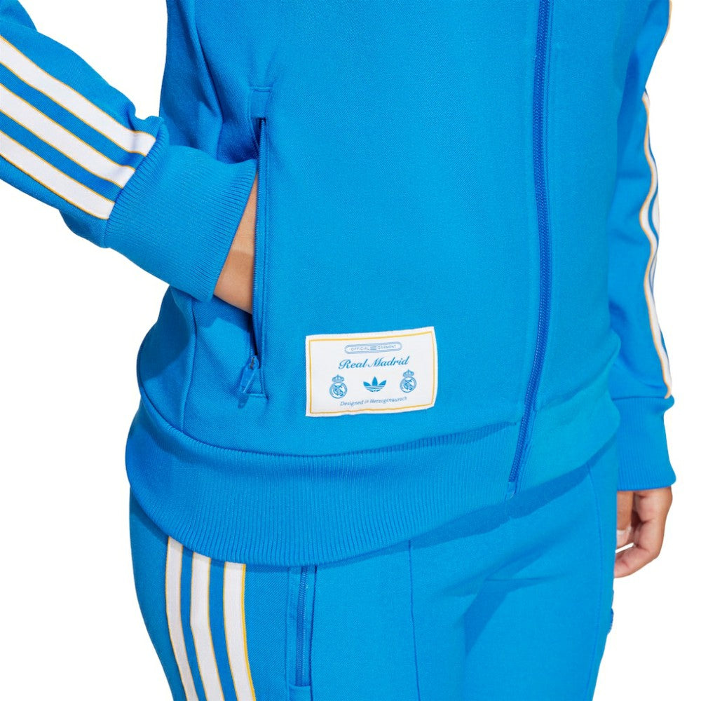 Real Madrid Youth Terrace Icons Full-Zip Track Jacket Blue | Adidas discount