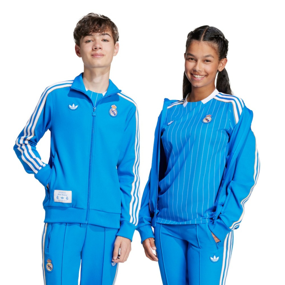 Real Madrid Youth Terrace Icons Full-Zip Track Jacket Blue | Adidas discount