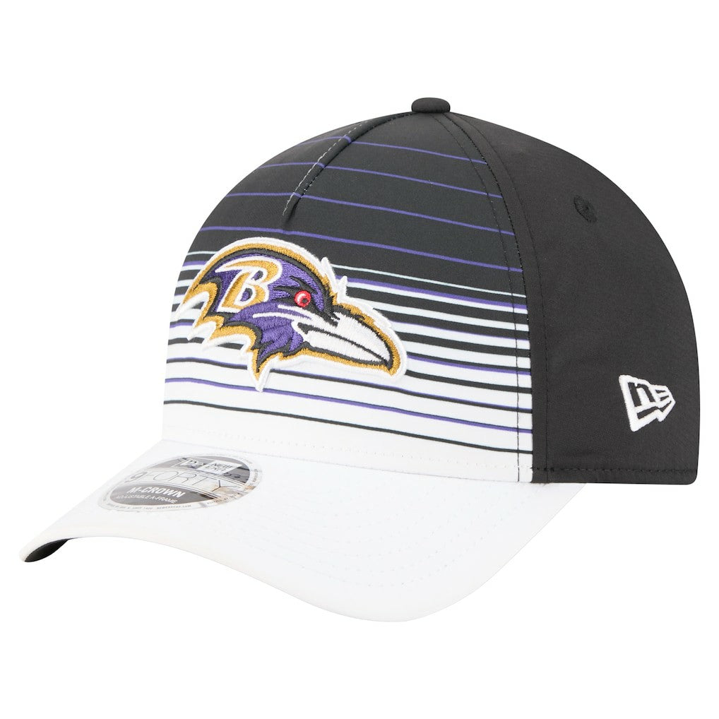 Baltimore Ravens New Era Adventure Gradient 9FORTY M-Crown A-Frame Adjustable Hat White/Black | NFL