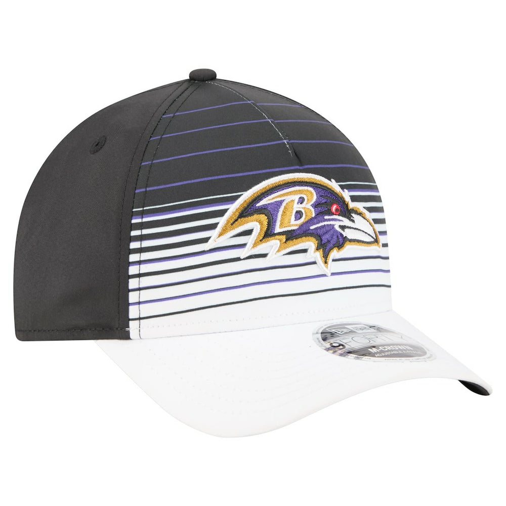 Baltimore Ravens New Era Adventure Gradient 9FORTY M-Crown A-Frame Adjustable Hat White/Black | NFL